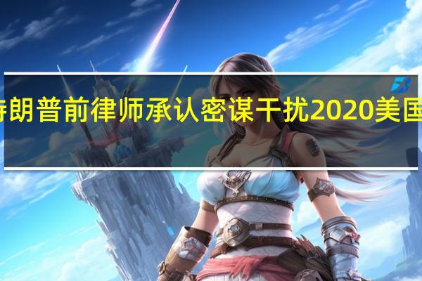 又一名特朗普前律师承认密谋干扰2020美国总统选举结果