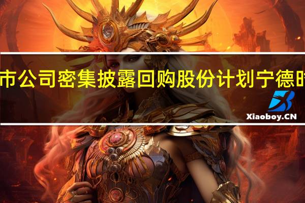 又一批上市公司密集披露回购股份计划 宁德时代提议20亿元-30亿元回购公司股份