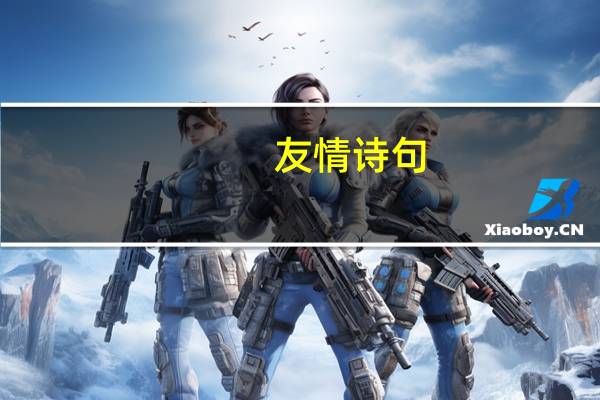 友情诗句（友情诗）