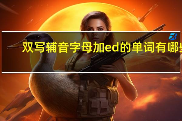 双写辅音字母加ed的单词有哪些
