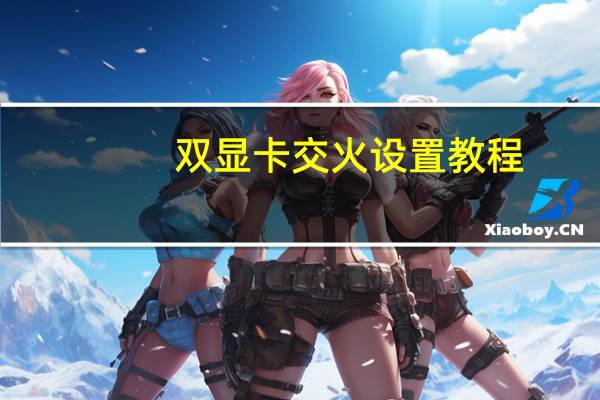 双显卡交火设置教程（a卡双显卡交火教程）