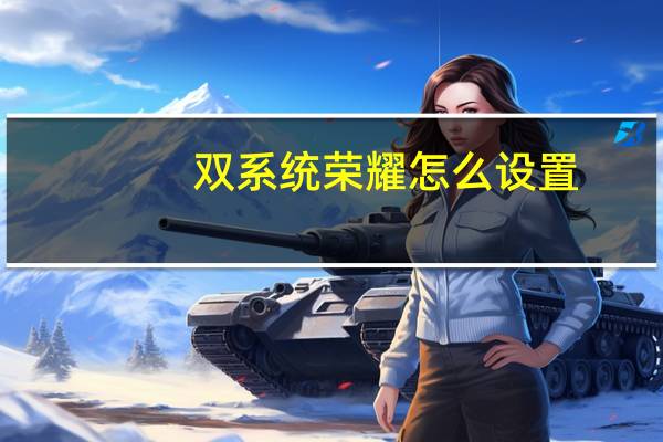 双系统荣耀怎么设置（双系统）
