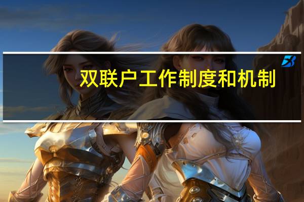 双联户工作制度和机制（双联户）