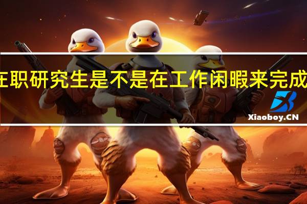 双证在职研究生是不是在工作闲暇来完成学习的任务