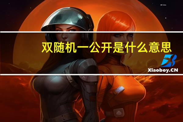 双随机一公开是什么意思（四不两直是什么意思）