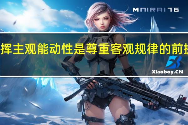 发挥主观能动性是尊重客观规律的前提和基础（发挥主观能动性）