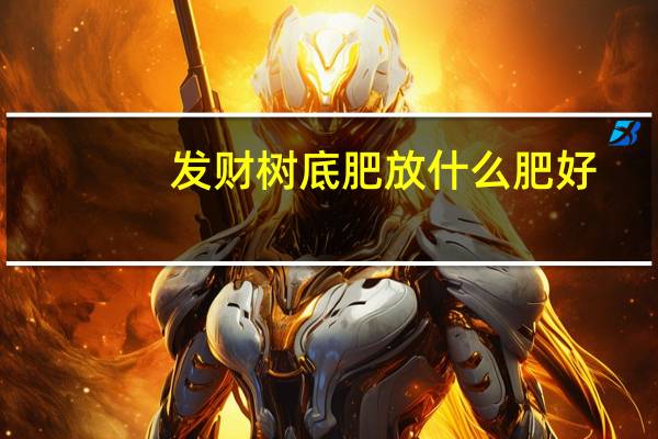 发财树底肥放什么肥好