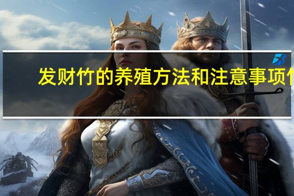 发财竹的养殖方法和注意事项竹