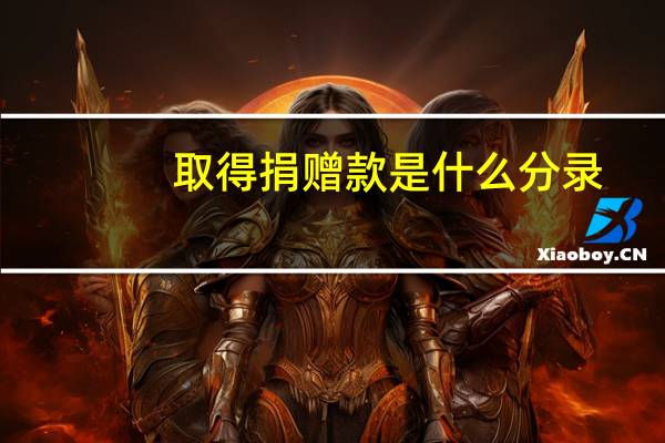 取得捐赠款是什么分录