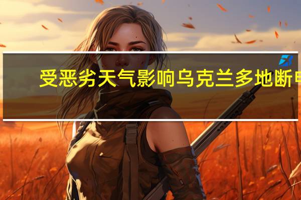 受恶劣天气影响乌克兰多地断电