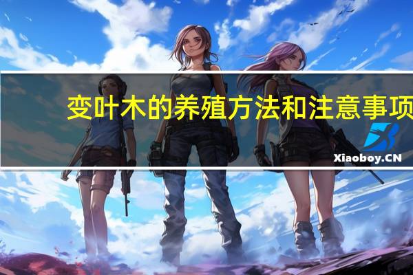 变叶木的养殖方法和注意事项