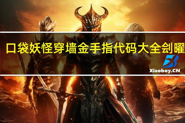 口袋妖怪穿墙金手指代码大全 刽曜之影