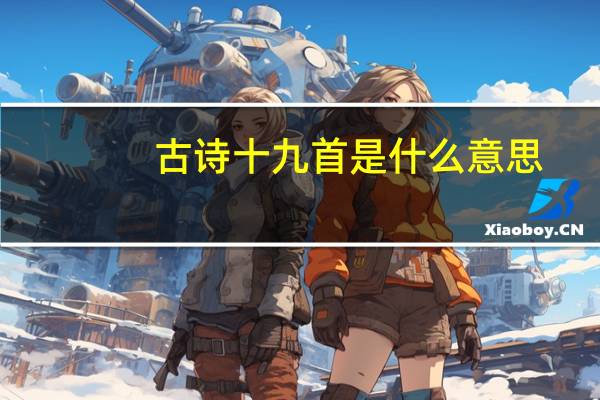 古诗十九首是什么意思
