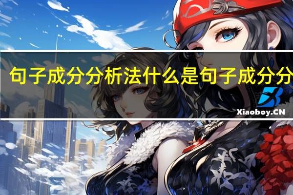 句子成分分析法 什么是句子成分分析法