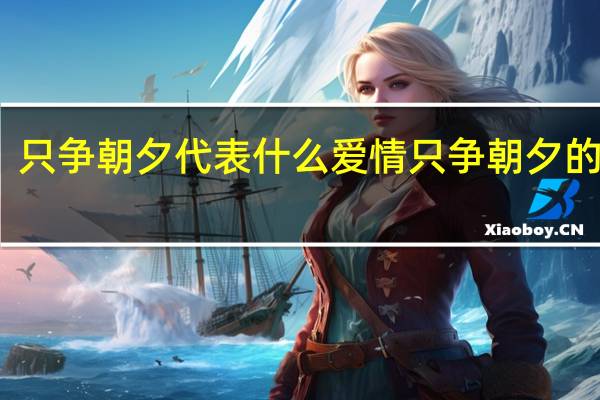 只争朝夕代表什么爱情 只争朝夕的意思