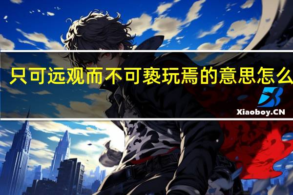 只可远观而不可亵玩焉的意思怎么解释