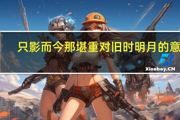 只影而今那堪重对旧时明月的意思