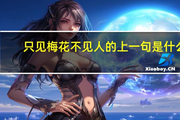 只见梅花不见人的上一句是什么