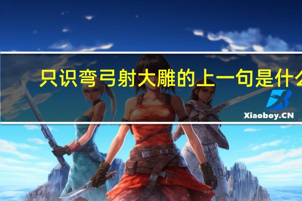 只识弯弓射大雕的上一句是什么