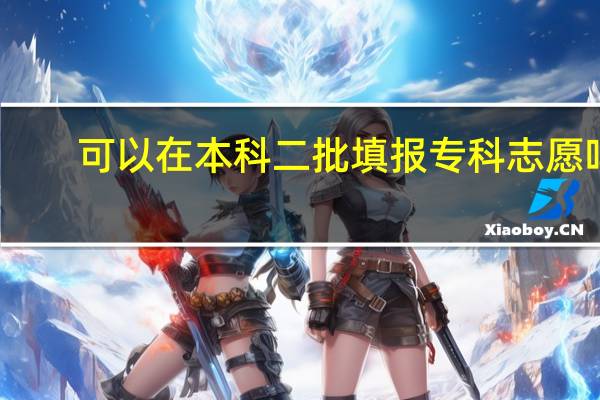 可以在本科二批填报专科志愿吗