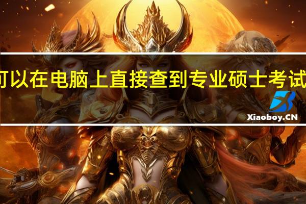 可以在电脑上直接查到专业硕士考试费用吗