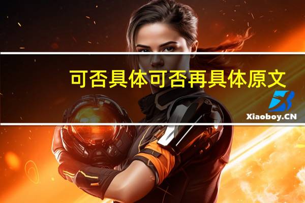 可否具体可否再具体原文（可否具体）
