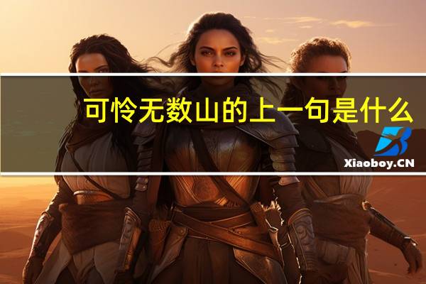 可怜无数山的上一句是什么