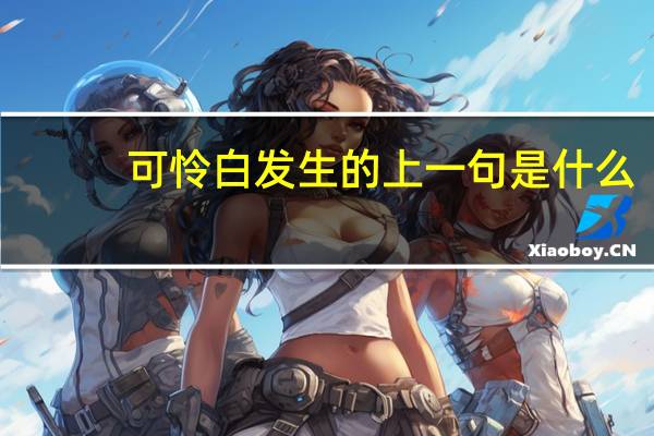 可怜白发生的上一句是什么