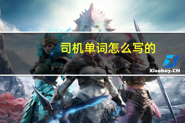 司机单词怎么写的