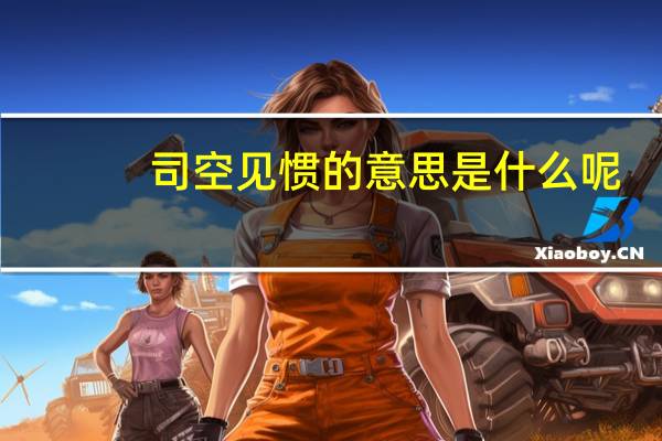 司空见惯的意思是什么呢（司空见惯的意思是什么）