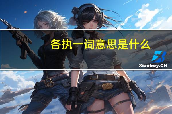 各执一词意思是什么