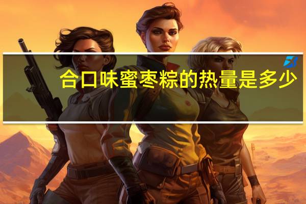 合口味 蜜枣粽的热量是多少