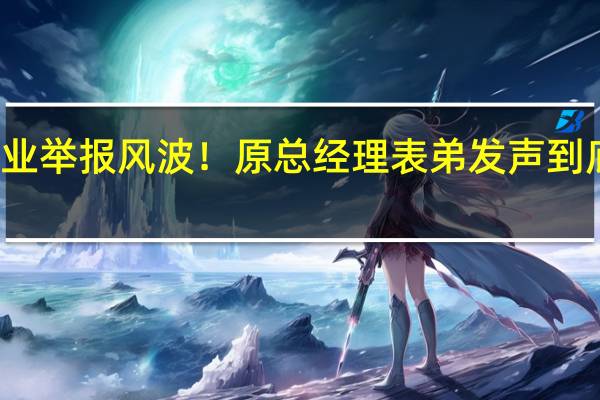 合盛硅业举报风波！原总经理表弟发声 到底什么情况嘞