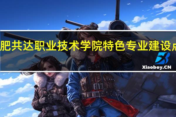 合肥共达职业技术学院特色专业建设点有哪些