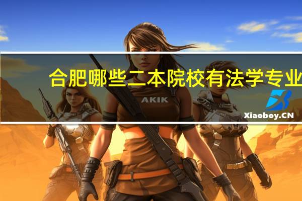 合肥哪些二本院校有法学专业