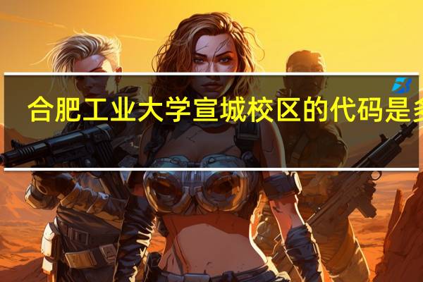 合肥工业大学宣城校区的代码是多少