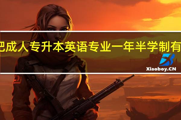 合肥成人专升本英语专业一年半学制有哪些院校