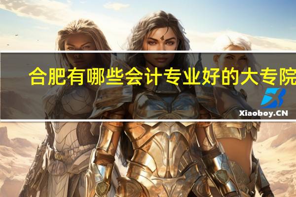 合肥有哪些会计专业好的大专院校