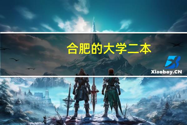合肥的大学二本（合肥的大学）