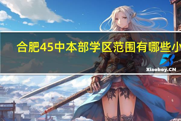 合肥45中本部学区范围有哪些小区（合肥45中本部地址）