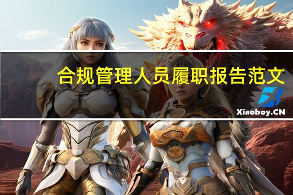 合规管理人员履职报告范文（履职报告范文）