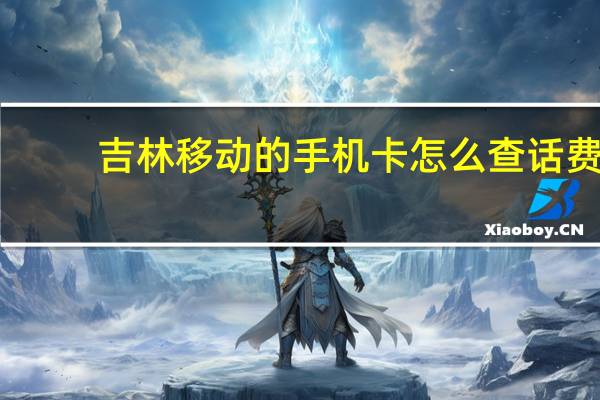 吉林移动的手机卡怎么查话费,用短信怎么查 吉林市移动话费查询