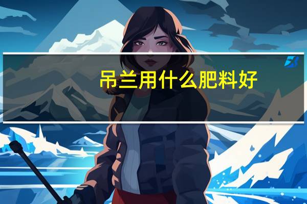 吊兰用什么肥料好