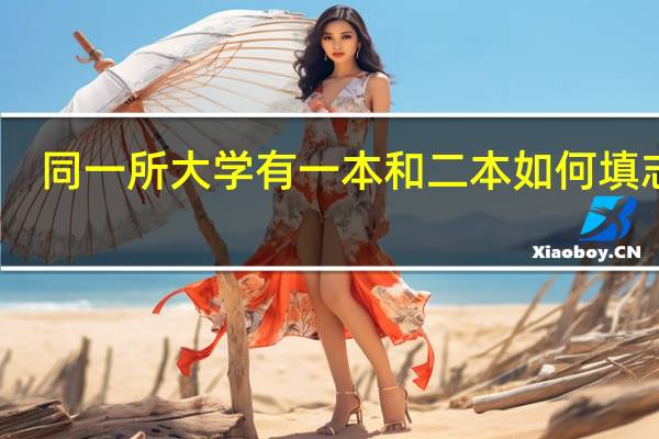同一所大学有一本和二本如何填志愿
