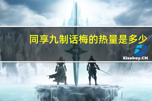 同享九制话梅的热量是多少