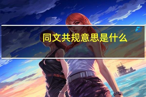 同文共规意思是什么