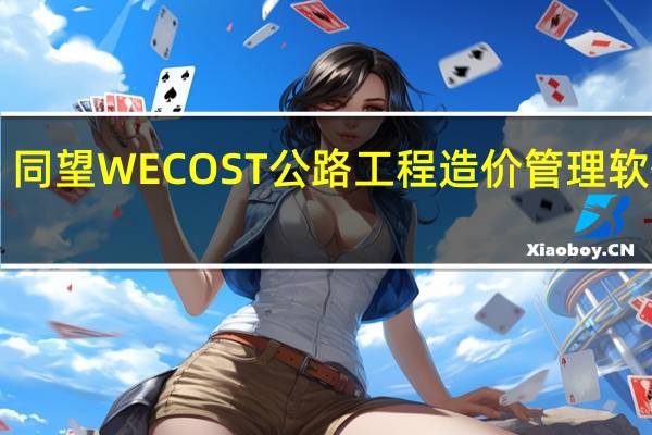 同望WECOST公路工程造价管理软件 V9.3.2 官方最新版（同望WECOST公路工程造价管理软件 V9.3.2 官方最新版功能简介）