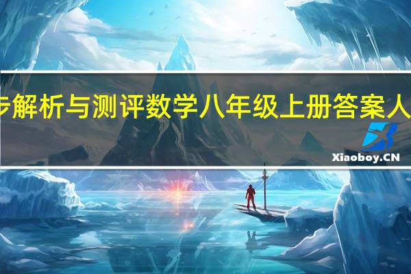 同步解析与测评数学八年级上册答案人教金学典（同步解析与测评数学八年级上册答案）