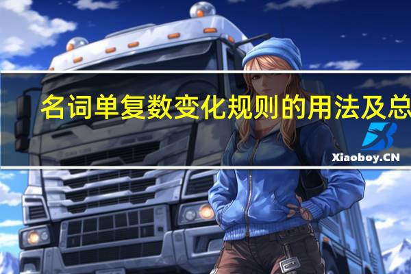 名词单复数变化规则的用法及总结