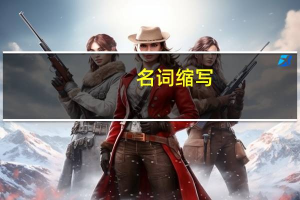 名词缩写